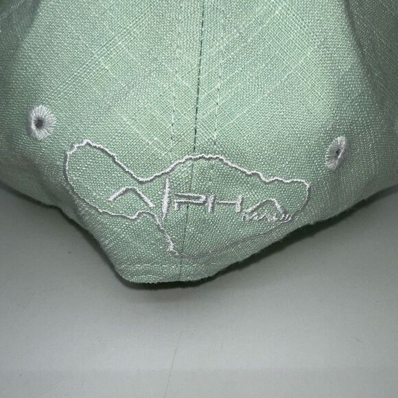 ALPHA 808 Maui Embroidered Snapback Woven Ball Cap Aloha Hat Mint Green - Picture 5 of 10